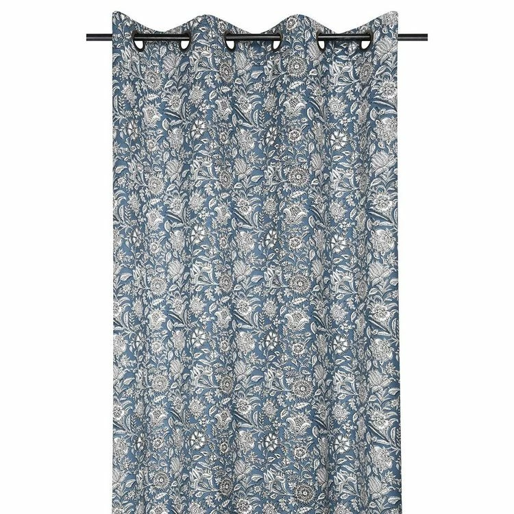 Lovely Casa Rideau à œillets 140x260 Cm Julianne Bleu Coton 3 Lovely Casa Rideau à œillets 140x260 Cm Julianne Bleu Coton