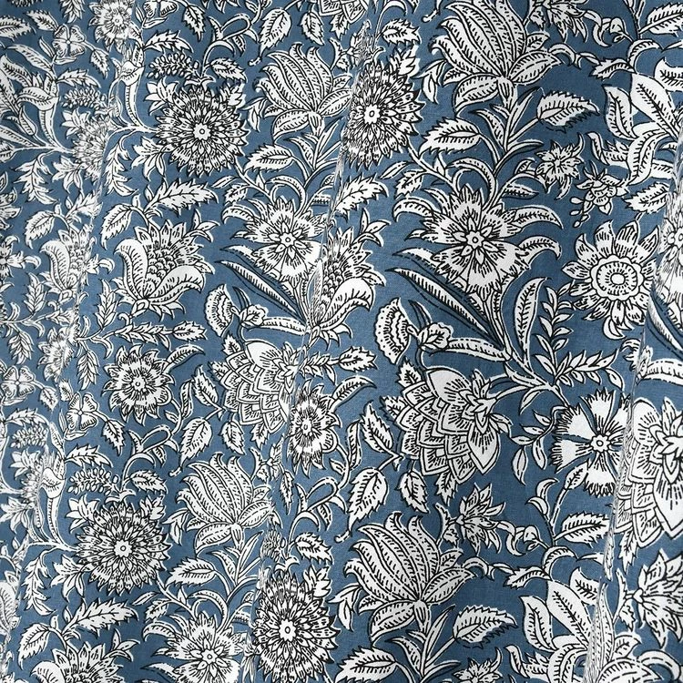 Lovely Casa Rideau à œillets 140x260 Cm Julianne Bleu Coton 5 Lovely Casa Rideau à œillets 140x260 Cm Julianne Bleu Coton – Image 3