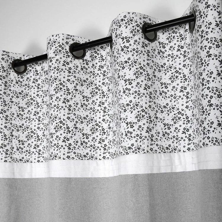 Lovely Casa Rideau à œillets 140x260 Cm Ombeline Gris Coton 4 Lovely Casa Rideau à œillets 140x260 Cm Ombeline Gris Coton – Image 2