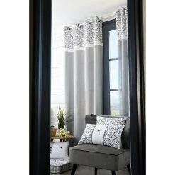 Lovely Casa Rideau à œillets 140x260 Cm Ombeline Gris Coton 9 Lovely Casa Rideau à œillets 140x260 Cm Ombeline Gris Coton -Auchan Boutique B2CD 617