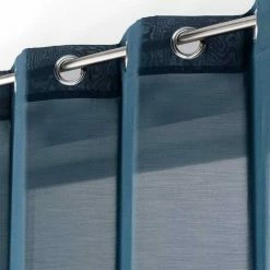 Paris Prix Rideau à Oeillets Etamina 140x240cm Bleu Marine 6 Paris Prix Rideau à Oeillets Etamina 140x240cm Bleu Marine -Auchan Boutique B2CD 623