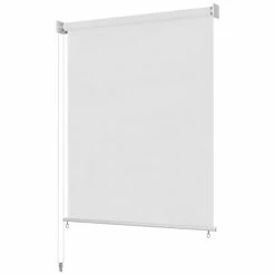VIDAXL Store Roulant D'exterieur Blanc 80x140 Cm PEHD