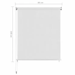 VIDAXL Store Roulant D'exterieur Blanc 80x140 Cm PEHD -Auchan Boutique B2CD 6368