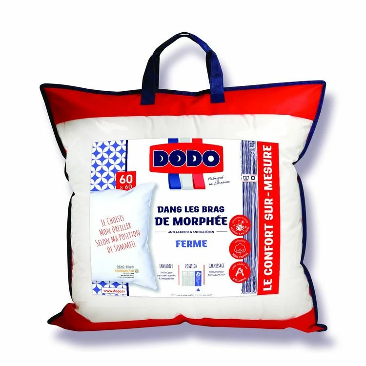 DODO Oreiller Confort Ferme Je Dors Sur Le Côté Anti Acariens DANS LES BRAS DE MORPHÉE 3 DODO Oreiller Confort Ferme Je Dors Sur Le Côté Anti Acariens DANS LES BRAS DE MORPHÉE