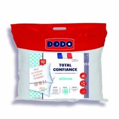 DODO Lot De 2 Oreillers Confort Médium En Microfibre Recyclé Et Anti Acariens TOTAL CONFIANCE