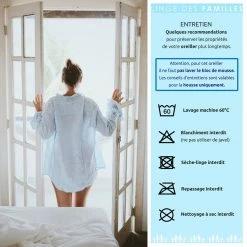 LINGE DES FAMILLES Oreiller Mémoire De Forme 40x60 - Soutien Moelleux - Ultra Frais & Respirant - Housse En Maille 3D -Auchan Boutique B2CD 6774