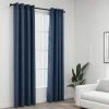 VIDAXL Rideaux Occultants Aspect Lin Avec œillets 2 Pcs Bleu 140x245cm -Auchan Boutique B2CD 682