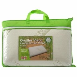 Le Linge De Jules Oreiller Viscose 40x60 Cm Ergonomique A Mémoire De Forme