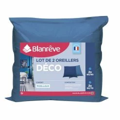 BLANREVE Lot De Oreillers Confort Moelleux Bicolore En Microfibre