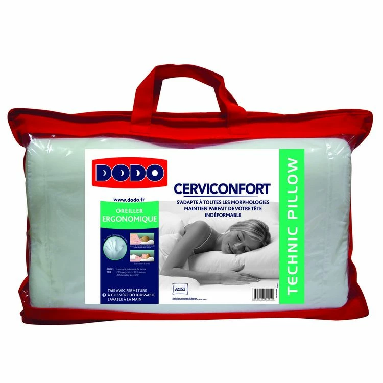 DODO Oreiller à Mémoire De Forme En Polycoton CERVICONFORT 4 DODO Oreiller à Mémoire De Forme En Polycoton CERVICONFORT – Image 2