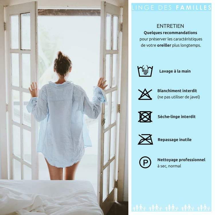 LINGE DES FAMILLES Oreiller Ergo Cervical 40x60 - Dispositif Médical Classe 1 - Ronflement Diminué, Soulage Dos + Nuque 7 LINGE DES FAMILLES Oreiller Ergo Cervical 40x60 - Dispositif Médical Classe 1 - Ronflement Diminué, Soulage Dos + Nuque – Image 5