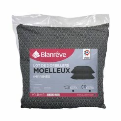 BLANREVE Lot De 2 Oreillers Moelleux En Microfibre Motif Art Déco