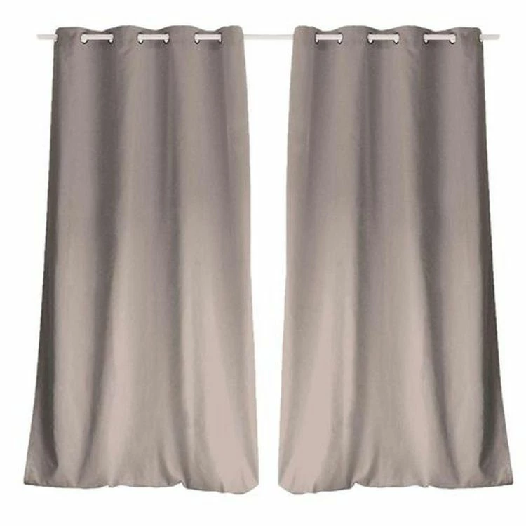 TOILINUX Lot De 2 Rideaux Unis Effet Bachette 8 œillets - 135 X 240 Cm - Taupe 3 TOILINUX Lot De 2 Rideaux Unis Effet Bachette 8 œillets - 135 X 240 Cm - Taupe