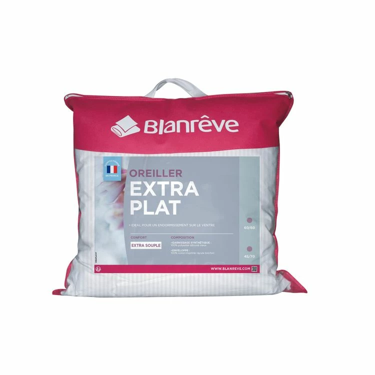 BLANREVE Oreiller Souple Coton EXTRA PLAT 3 BLANREVE Oreiller Souple Coton EXTRA PLAT