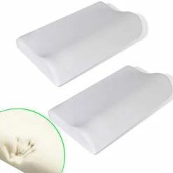VIDAXL Set De 2 Oreillers Ergonomiques En Mousse A Memoire De Forme