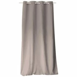 TOILINUX Lot De 2 Rideaux Unis Effet Bachette 8 œillets - 135 X 240 Cm - Taupe 6 TOILINUX Lot De 2 Rideaux Unis Effet Bachette 8 œillets - 135 X 240 Cm - Taupe -Auchan Boutique B2CD 703