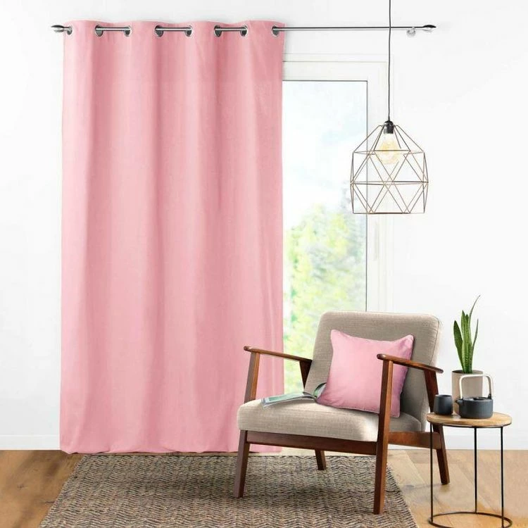 Paris Prix Rideau à Oeillets Panama 140x240cm Rose Dragée 3 Paris Prix Rideau à Oeillets Panama 140x240cm Rose Dragée