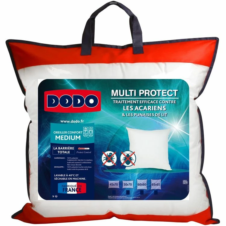 DODO Oreiller Médium Anti-acariens DODO MULTI PROTECT 3 DODO Oreiller Médium Anti-acariens DODO MULTI PROTECT