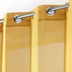 Paris Prix Rideau à Oeillets Etamina 140x240cm Jaune -Auchan Boutique B2CD 733