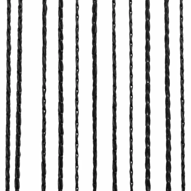 VIDAXL Rideau En Fils 2 Pcs 100 X 250 Cm Noir 6 VIDAXL Rideau En Fils 2 Pcs 100 X 250 Cm Noir – Image 4
