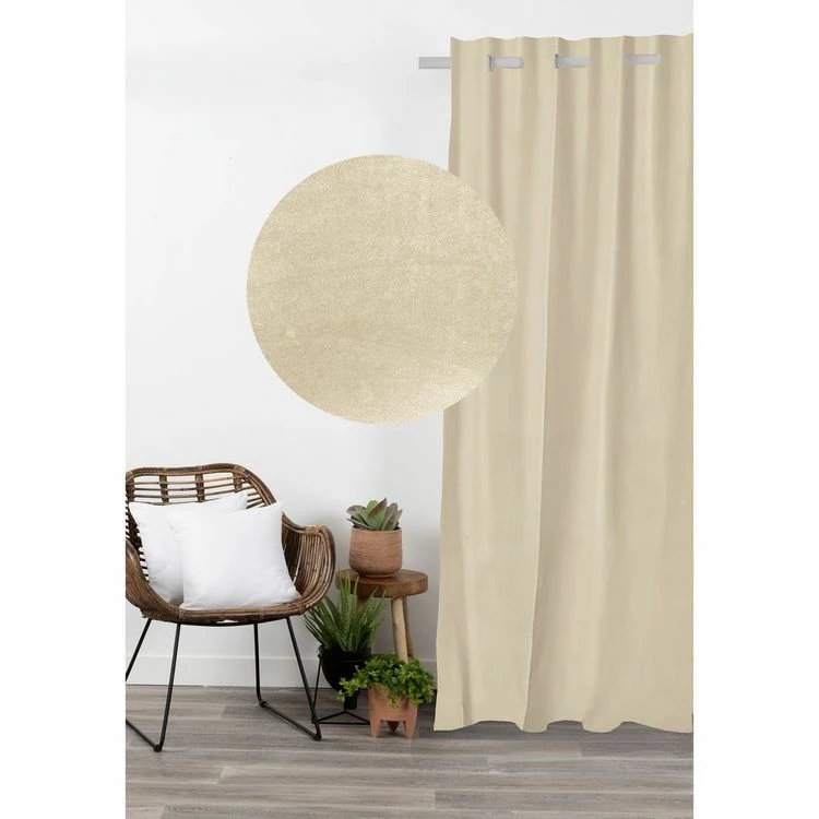 COTE DECO Rideau Uni En Suédine Effet Velours à Oeillets 4 COTE DECO Rideau Uni En Suédine Effet Velours à Oeillets – Image 2