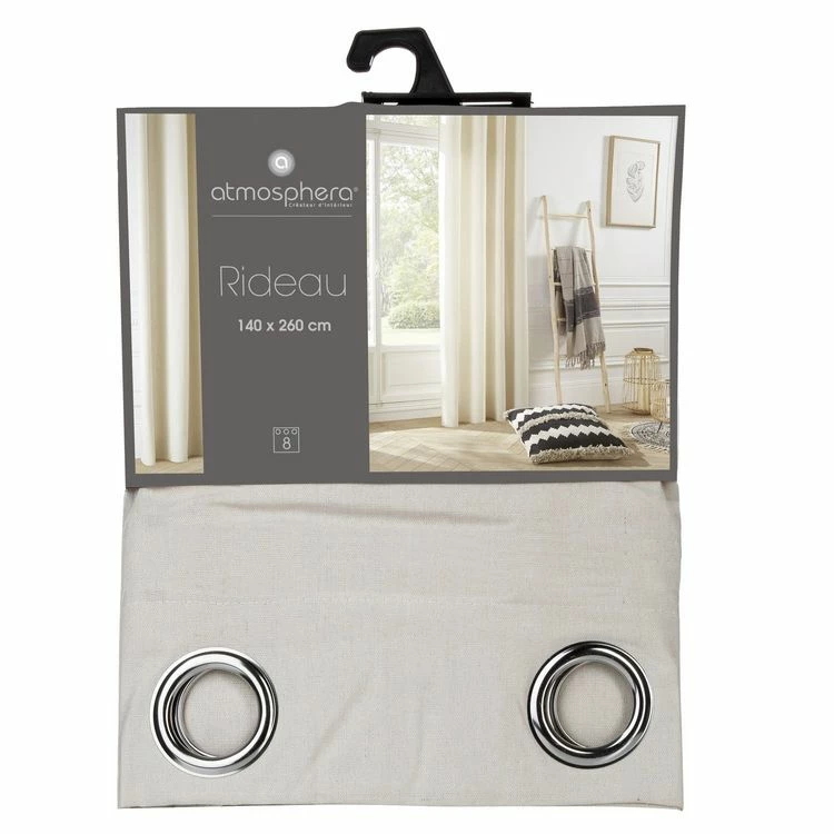 ATMOSPHERA Rideau Panama - 140 X 260 Cm - Ivoire 7 ATMOSPHERA Rideau Panama - 140 X 260 Cm - Ivoire – Image 5