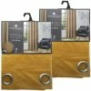 TOILINUX Lot De 2 Rideaux De Salon Occultants 8 œillets Modèle Otto - 140 X 260 Cm - Ocre