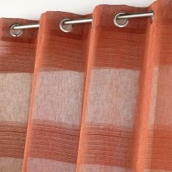 Paris Prix Rideau à Œillets Tissé Terraza 140x240cm Terracotta -Auchan Boutique B2CD 807