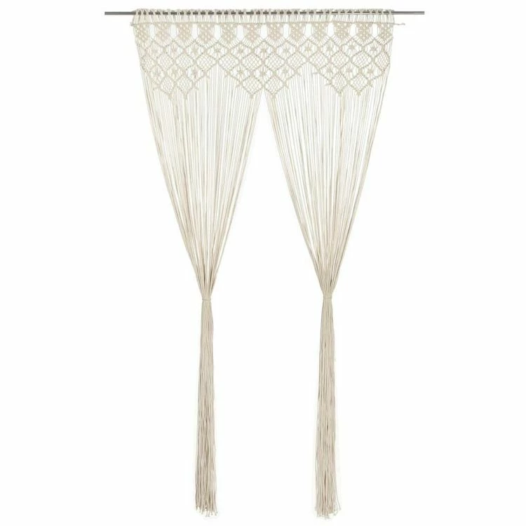 VIDAXL Rideau En Macrame 140x240 Cm Coton 3 VIDAXL Rideau En Macrame 140x240 Cm Coton