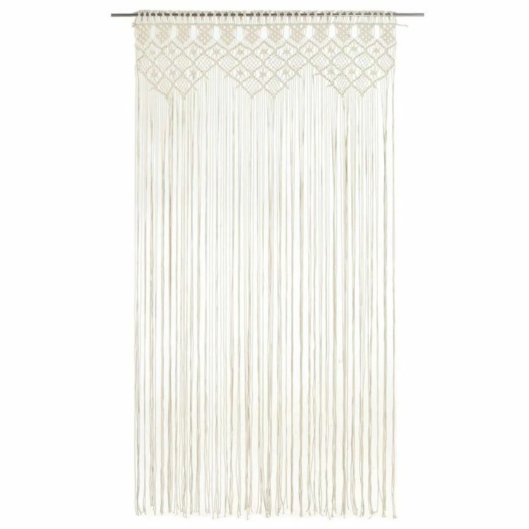 VIDAXL Rideau En Macrame 140x240 Cm Coton 4 VIDAXL Rideau En Macrame 140x240 Cm Coton – Image 2