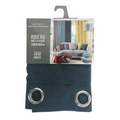 Paris Prix Rideau à Œillets Meliane 140x280cm Pétrole -Auchan Boutique B2CD 826