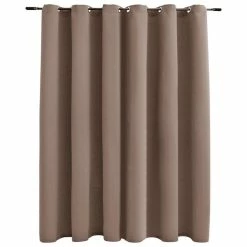VIDAXL Rideau Occultant Avec Anneaux En Metal Taupe 290x245 Cm 7 VIDAXL Rideau Occultant Avec Anneaux En Metal Taupe 290x245 Cm -Auchan Boutique B2CD 845