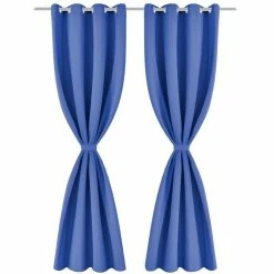 VIDAXL Rideau Occultant Avec œillets Metalliques 270 X 245 Cm Bleu -Auchan Boutique B2CD 866
