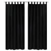 VIDAXL 2 Pcs Rideau A Passant Micro Satin Noir 140 X 245 Cm 2 VIDAXL 2 Pcs Rideau A Passant Micro Satin Noir 140 X 245 Cm -Auchan Boutique B2CD 869