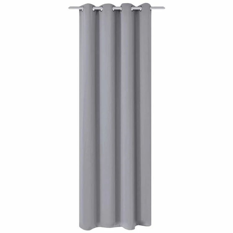 VIDAXL Rideau Occultant Avec œillets Metalliques 270 X 245 Cm Gris 3 VIDAXL Rideau Occultant Avec œillets Metalliques 270 X 245 Cm Gris