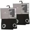 TOILINUX Lot De 2 Rideaux Isolants En Polyester - 140 X 260 Cm - Noir