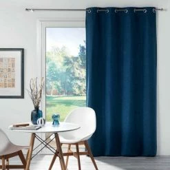 Paris Prix Rideau Occultant Chinea 135x240cm Bleu -Auchan Boutique B2CD 898