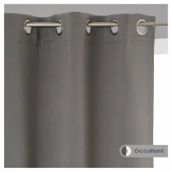 ATMOSPHERA Lot De 2 Rideaux Occultants Unis à Oeillets -Auchan Boutique B2CD 912