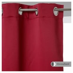 ATMOSPHERA Lot De 2 Rideaux Occultants Unis à Oeillets -Auchan Boutique B2CD 914