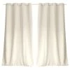 TOILINUX Lot De 2 Rideaux Unis Effet Bachette 8 œillets - 135 X 240 Cm - Ecru -Auchan Boutique B2CD 915