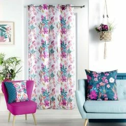 Paris Prix Rideau à Œillets Imprimé Exotic Paradise 140x260cm Blanc -Auchan Boutique B2CD 921