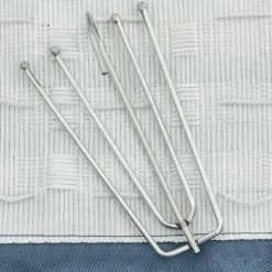 VIDAXL Rideaux Occultants Aspect Lin Avec Crochets 2pcs Bleu 140x245cm -Auchan Boutique B2CD 924