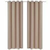 VIDAXL 2 Pcs Rideau Blackout Occultant Creme Avec Œillets En Metal 135x245cm -Auchan Boutique B2CD 926