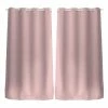 TOILINUX Lot De 2 Rideaux Unis Occultants Avec œillets - 140 X 240 Cm - Rose