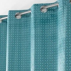 Paris Prix Rideau à Œillets Imprimé Kansas 140x240cm Bleu -Auchan Boutique B2CD 949