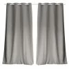 TOILINUX Lot De 2 Rideaux Unis Effet Bachette 8 œillets - 135 X 240 Cm - Gris Anthracite -Auchan Boutique B2CD 954