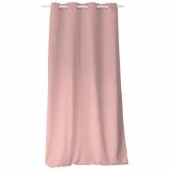 TOILINUX Lot De 2 Rideaux Unis Effet Bachette 8 œillets - 135 X 240 Cm - Rose 7 TOILINUX Lot De 2 Rideaux Unis Effet Bachette 8 œillets - 135 X 240 Cm - Rose -Auchan Boutique B2CD 959