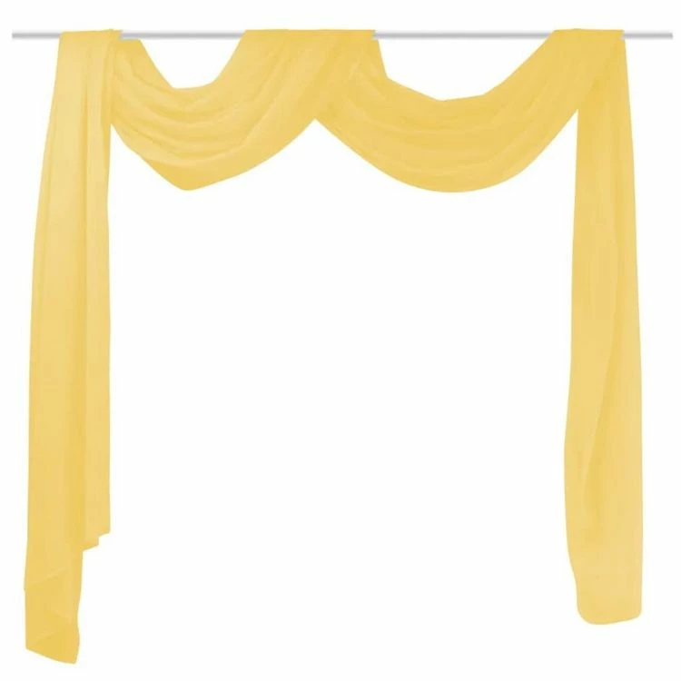 VIDAXL Rideau Voile 140 X 600 Cm Jaune 4 VIDAXL Rideau Voile 140 X 600 Cm Jaune – Image 2