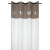 Lovely Casa Rideau à œillets 140x260 Cm Meane Taupe -Auchan Boutique B2CD 974