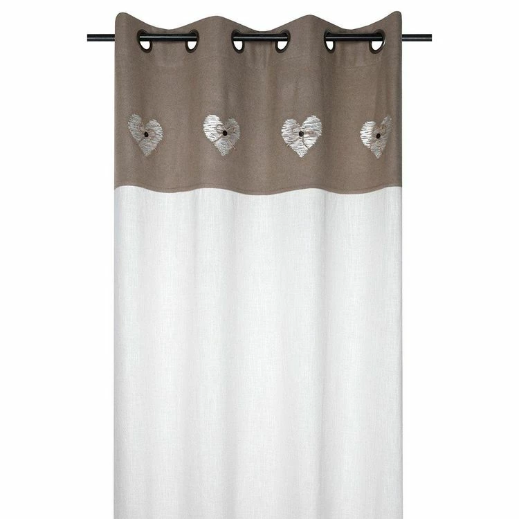 Lovely Casa Rideau à œillets 140x260 Cm Meane Taupe 3 Lovely Casa Rideau à œillets 140x260 Cm Meane Taupe